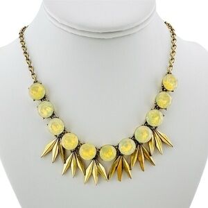 J Crew Necklace, Shooting Stars Iridescent Gold Tone Fringe